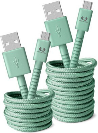 Picture of Cabo USB - Micro USB Fabriq -  3.0m  -  Misty Mint - 2UMC300MM