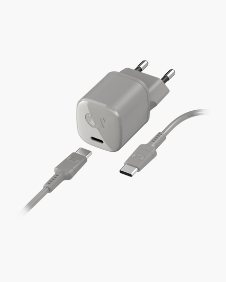 Picture of USB-C Mini Charger 18W + USB-C Cable 1,5m - Ice Grey - 2WC520IG