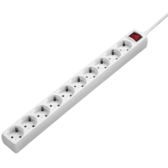 Picture of Extensão eléctrica 10 tomadas, 3,0mt branco - 69137234