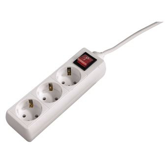 Picture of Extensão eléctrica 3 tomadas, 1,4 mt,branco - 69030382
