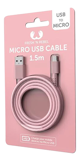 Picture of Cabo USB - Micro USB Fabriq -  1.5m  -  Dusty Pink - 2UMC150DP