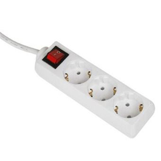 Picture of 3-Socket Multiple Socket Outlet, with switch, 3 m, white - 00030535