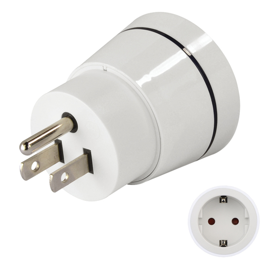 Picture of Travel Adapter Type B, 3-Pin, for USA, Canada, Caribbean, Ja - 00223432